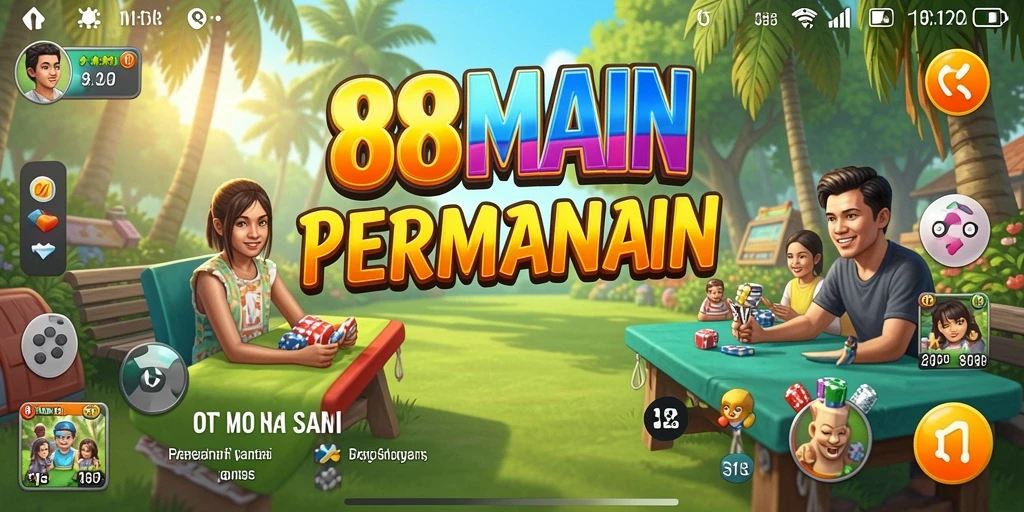 Tampilan gameplay seru di 88MAIN yang penuh warna.