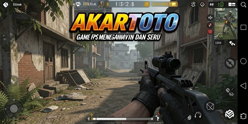 Tampilan gameplay seru di <strong>AKARTOTO</strong> dengan aksi tembak-menembak intens.