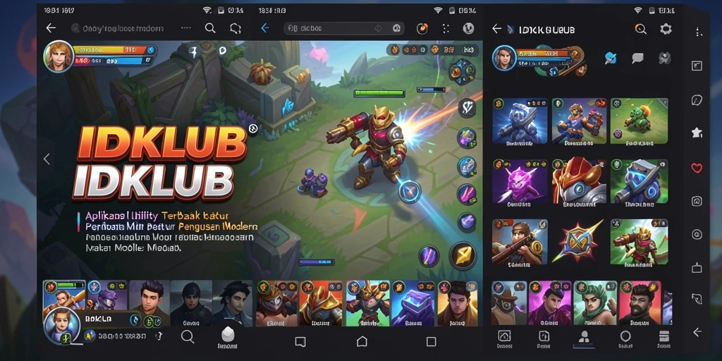 Tampilan utama aplikasi IDKLUB yang user-friendly dan menarik.