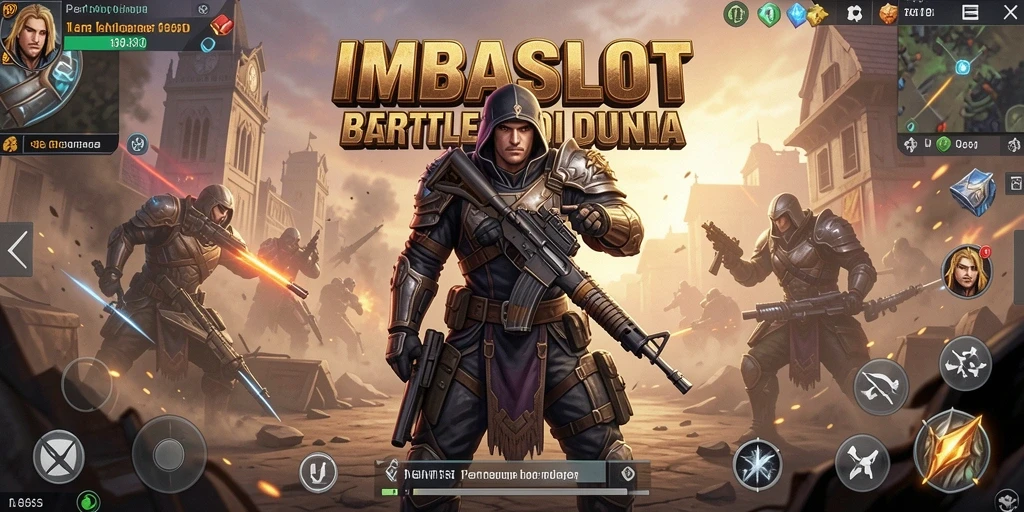 Tampilan gameplay seru di IMBASLOT dengan aksi Battle Royale yang mendebarkan.