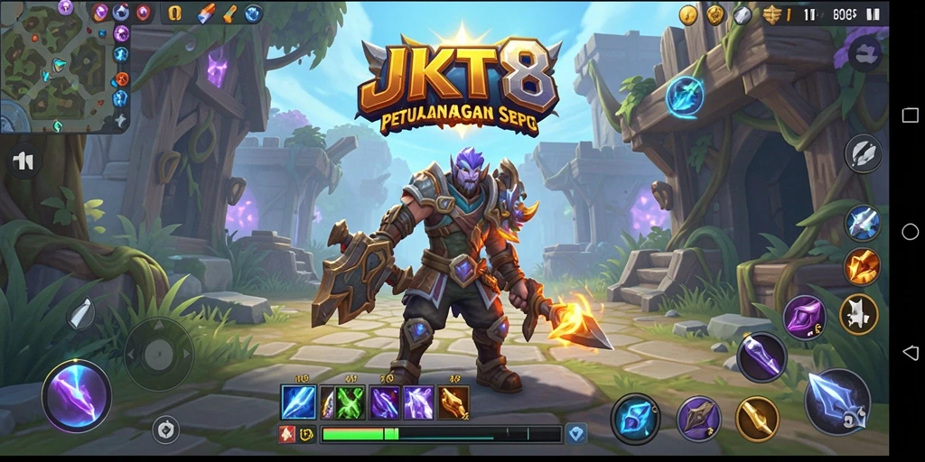 Tampilan gameplay JKT8 yang mendebarkan dalam pertempuran ARPG.