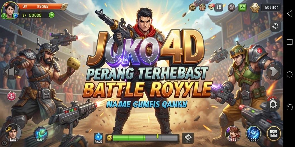 Screenshot utama JOKO4D menampilkan aksi pertempuran seru di medan perang.