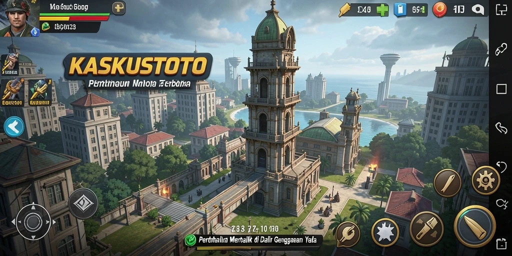 Tampilan gameplay KASKUSTOTO menampilkan strategi Tower Defense yang mendebarkan.