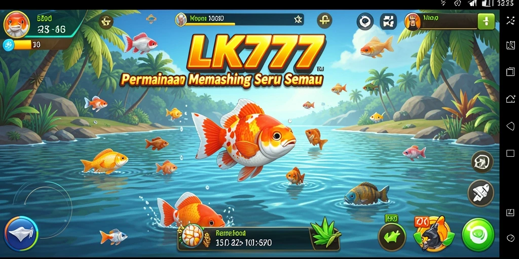Gameplay LK777 menampilkan aksi menangkap ikan yang mendebarkan.