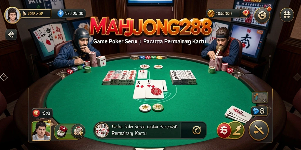 Tampilan gameplay menarik dari MAHJONG288 saat bermain Poker.