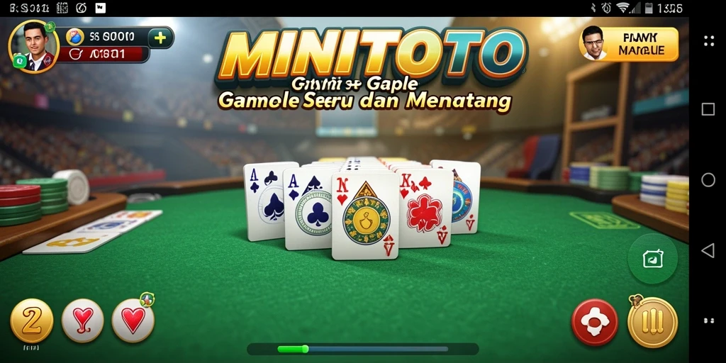 Gameplay seru MINITOTO dengan teman-teman dalam permainan Gaple.