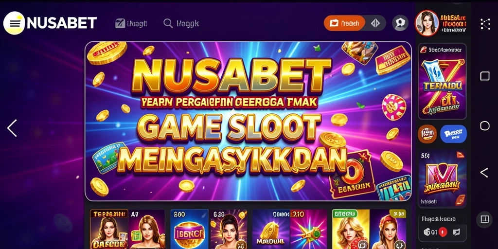 Tampilan gameplay NUSABET yang mengesankan dan menegangkan dalam permainan Slot.