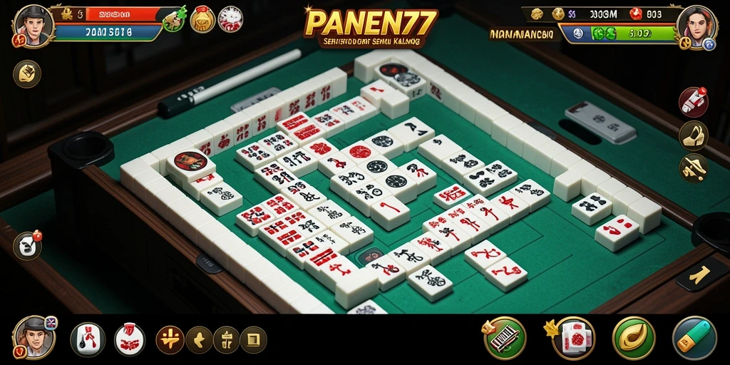 Tampilan gameplay Mahjong yang menarik dan penuh warna.