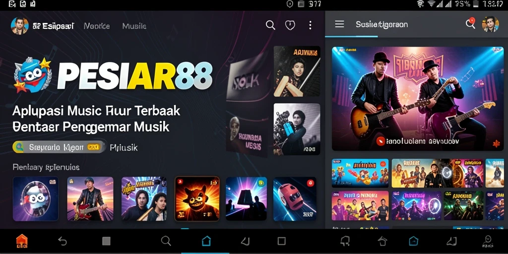 Tampilan screenshot utama PESIAR88 menampilkan pengalaman gameplay musik interaktif.