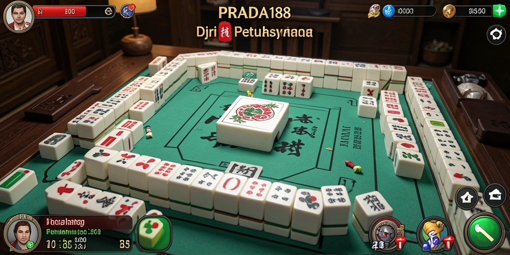 Screenshot gameplay PRADA188 dengan tampilan menantang Mahjong.