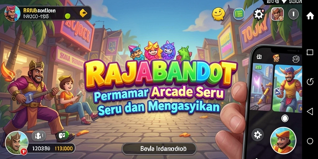 Screenshot dari gameplay seru RAJABANDOT menampilkan tantangan arcade.