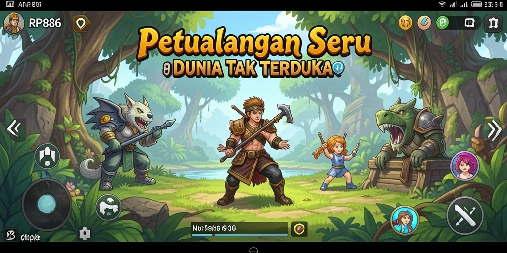 Screenshot dari gameplay RP886 menampilkan petualangan seru yang penuh tantangan.