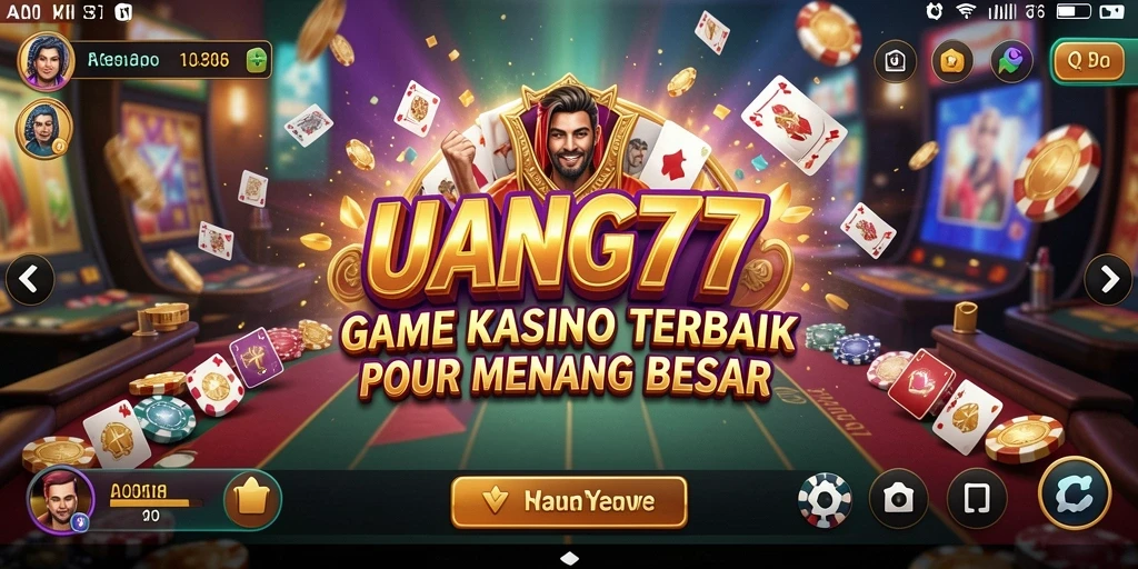 Screenshot utama UANG77 menggambarkan keseruan bermain Kasino.