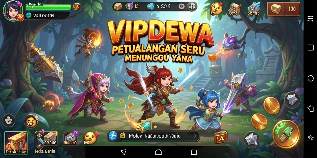 Gameplay seru yang menyenangkan dalam petualangan VIPDEWA.